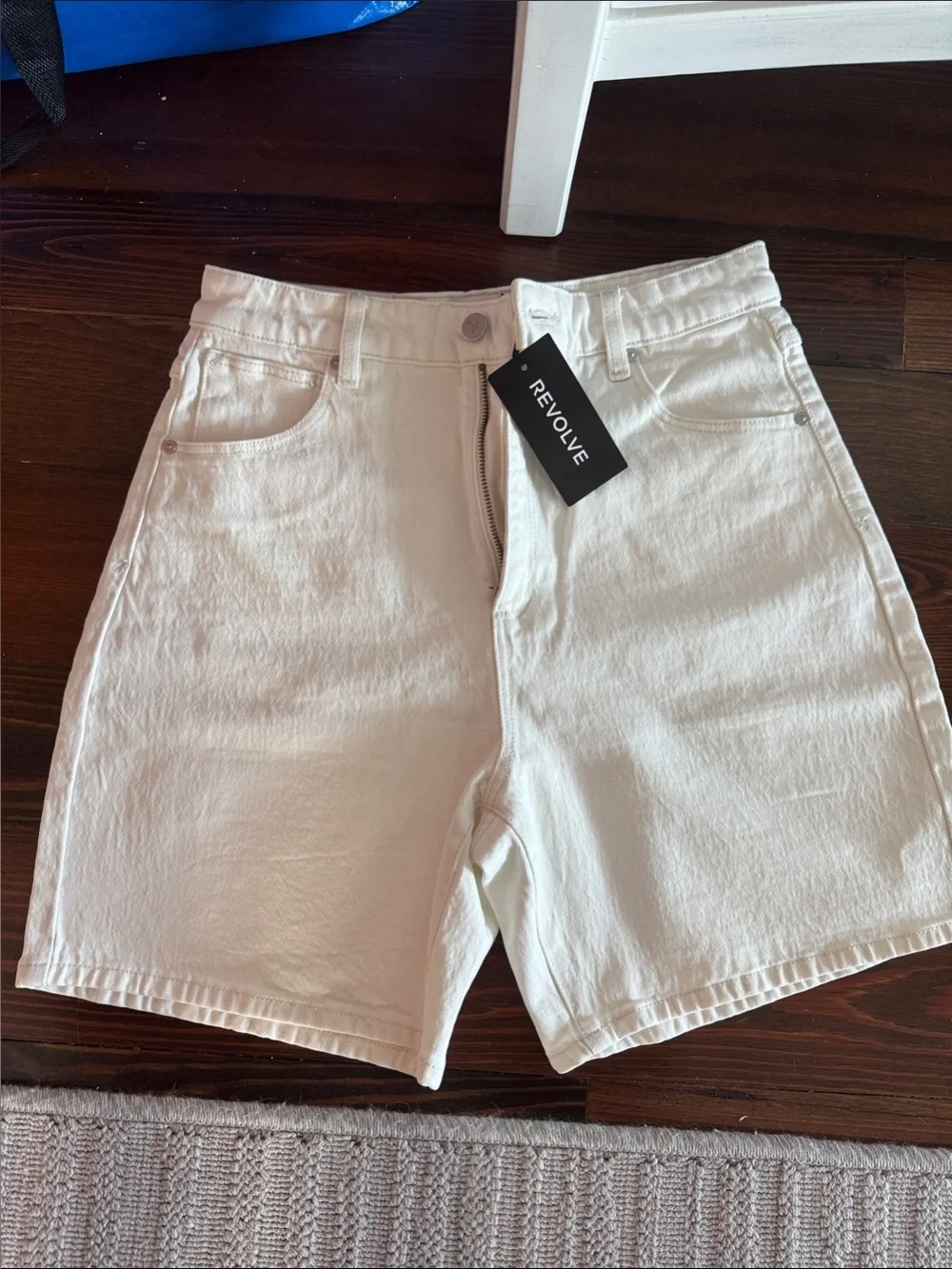 REVOLVE White High-Waist Denim Shorts